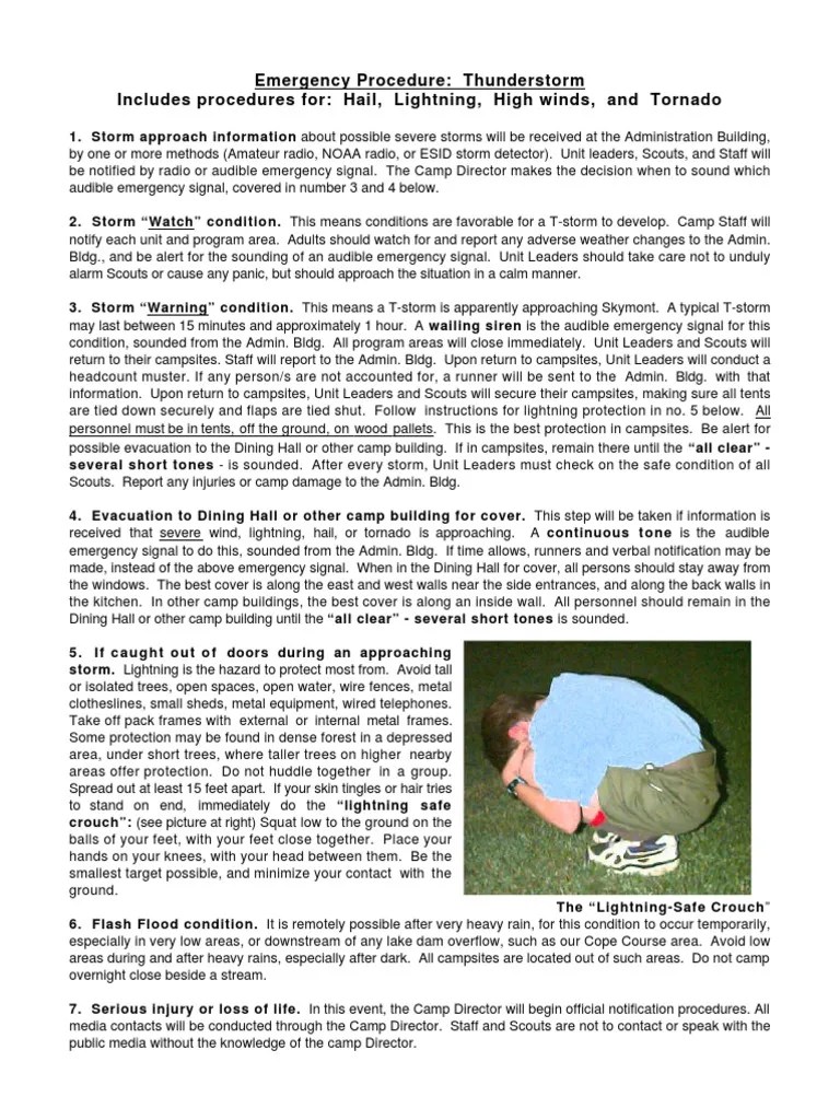 ThunderstormProcdure PDF | PDF | Thunderstorm | Lightning