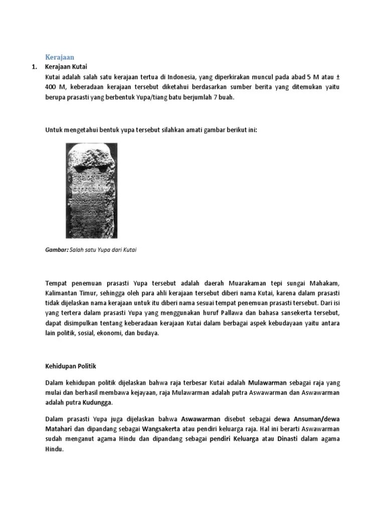 Kerajaan kutai martadipura merupakan kerjaan hindu tertua yang ada di indonesia dan terletak di muara kaman kalimantan timur. Cara Membuat Sate Jamur Pdf