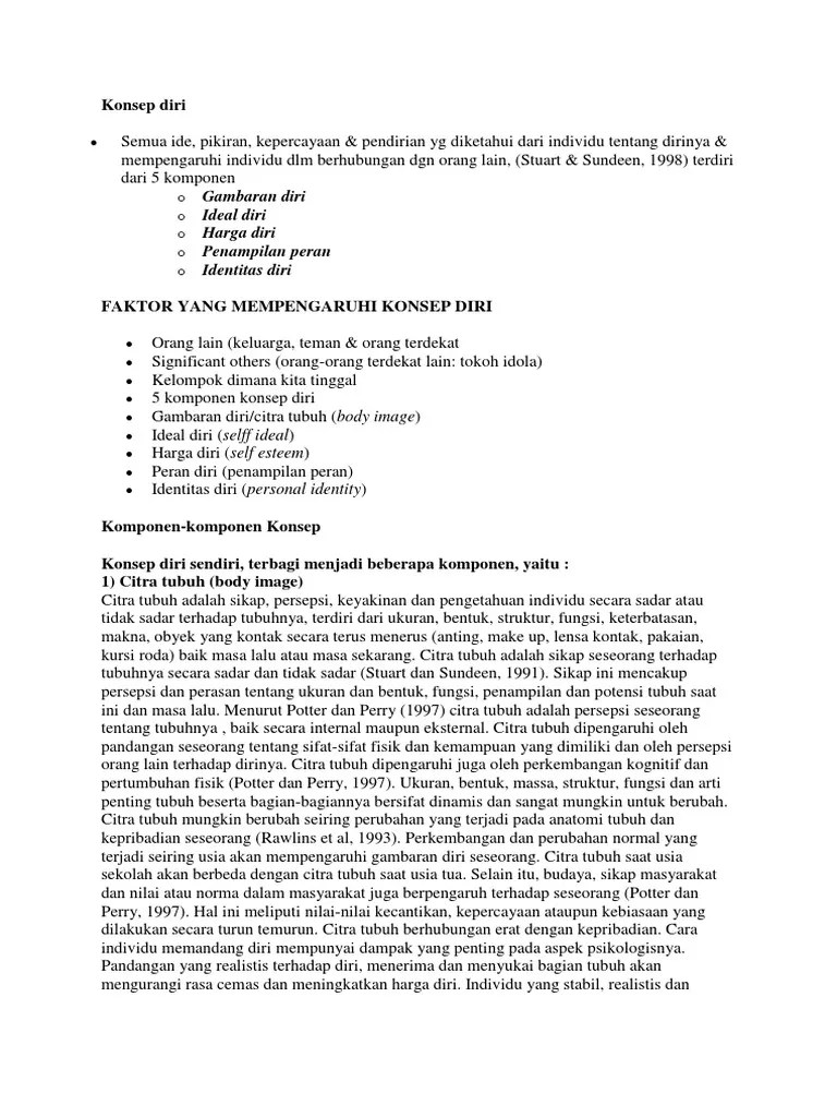 Komponen Konsep Diri | PDF
