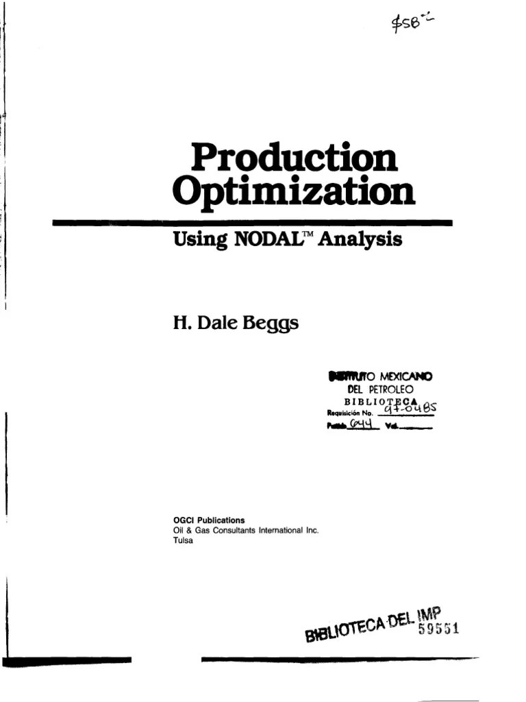 Production Optimization Using Nodal Analysis Engineering