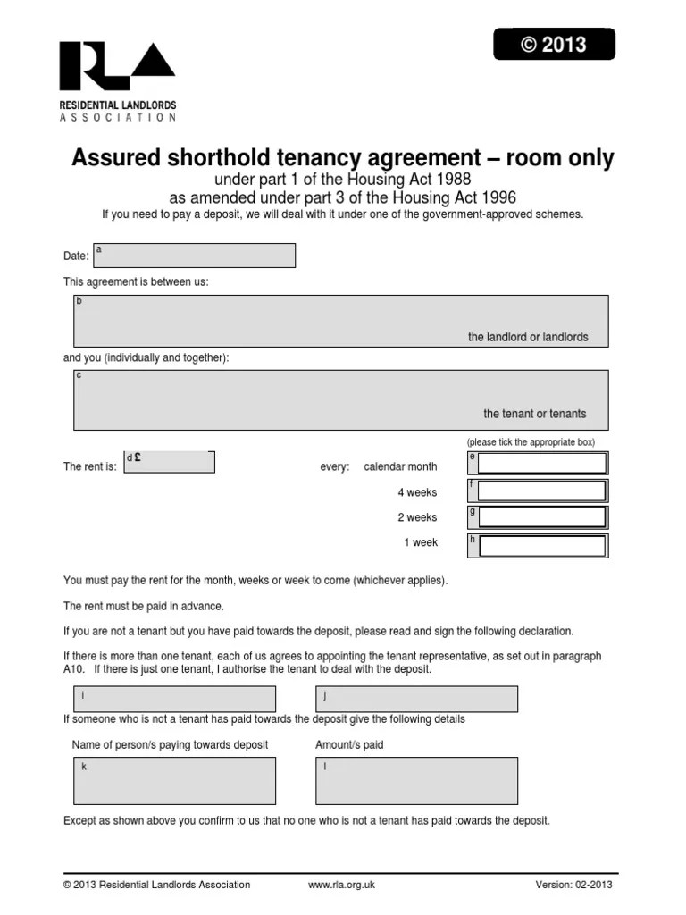 tenancyagreement blank leasehold estate landlord