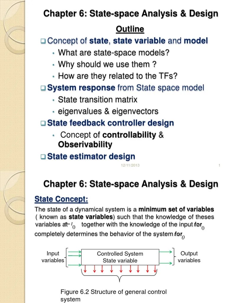 Chapter 6 State Space Analysis | PDF | Control Theory | Eigenvalues And Eigenvectors