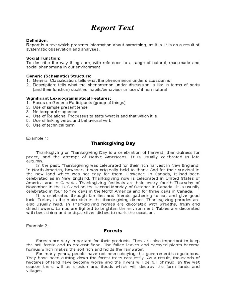 Example Of Report Text About Social Phenomena – Mudah