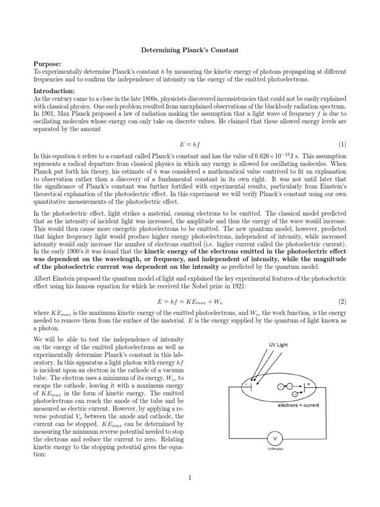 Determining Plancks Constant | Photoelectric Effect | Photon
