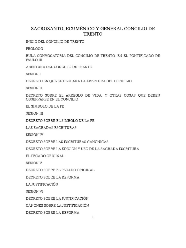 Concilio De Trento | PDF | Eucaristía | Misa (liturgia)