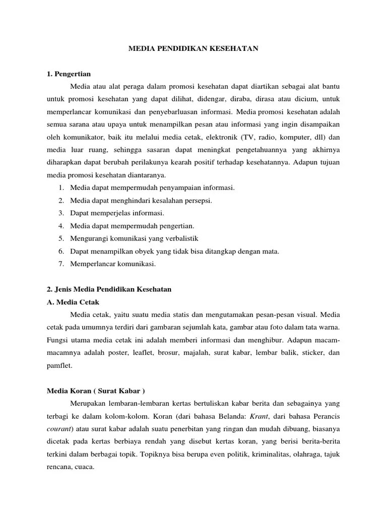 Media Pendidikan Kesehatan | PDF