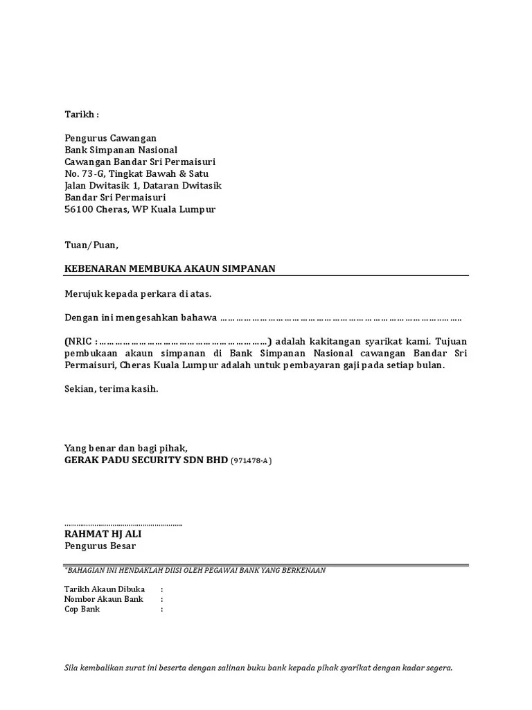 Contoh Surat Tutup Akaun Bank Cimb - 2
