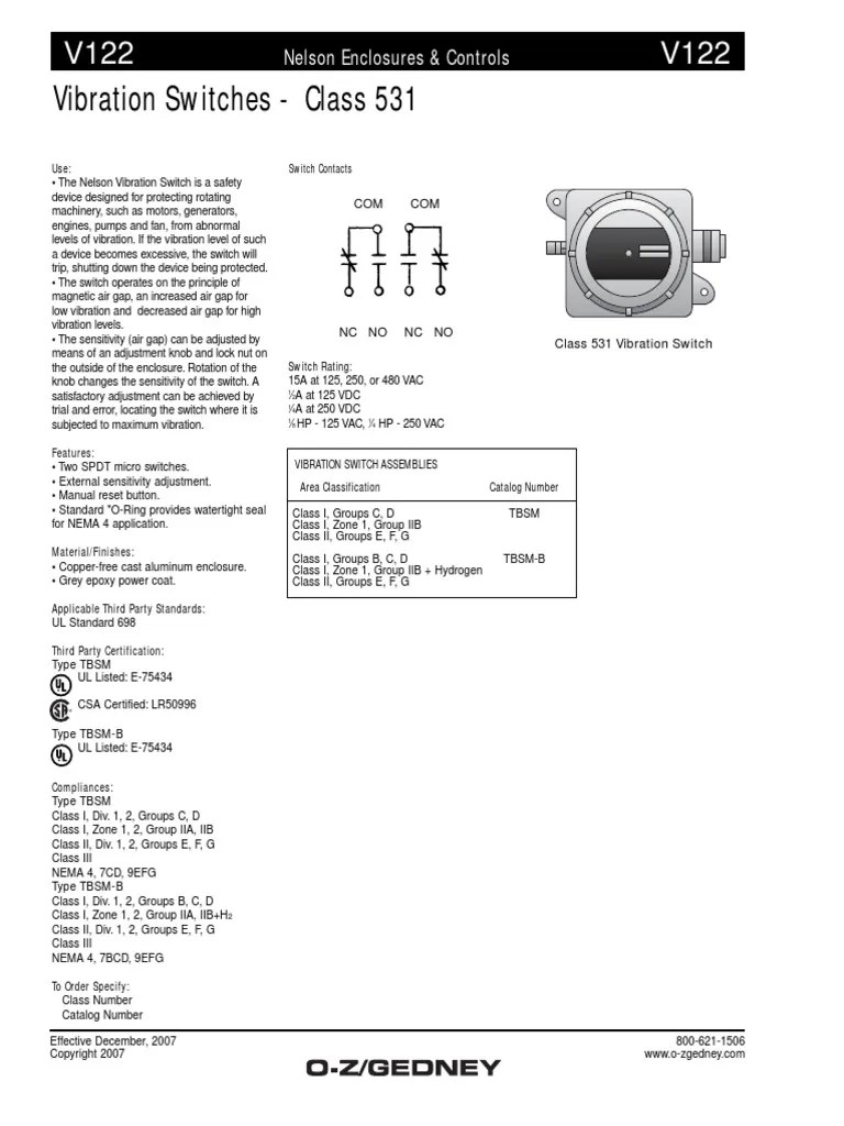 Vibration Switch | PDF | Switch | Equipment