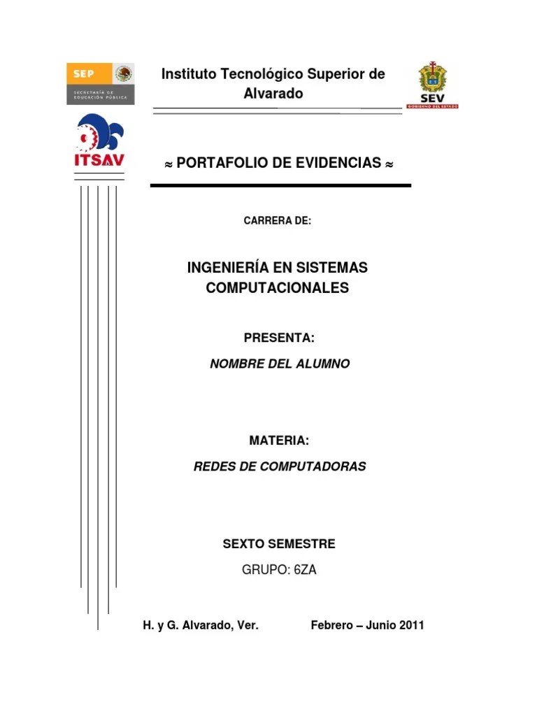 Portafolio De Evidencias Redes De Computadoras | PDF | Red De Computadoras | Prueba (evaluación)