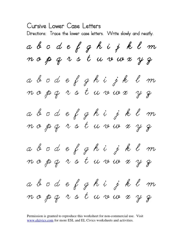 cursive letters