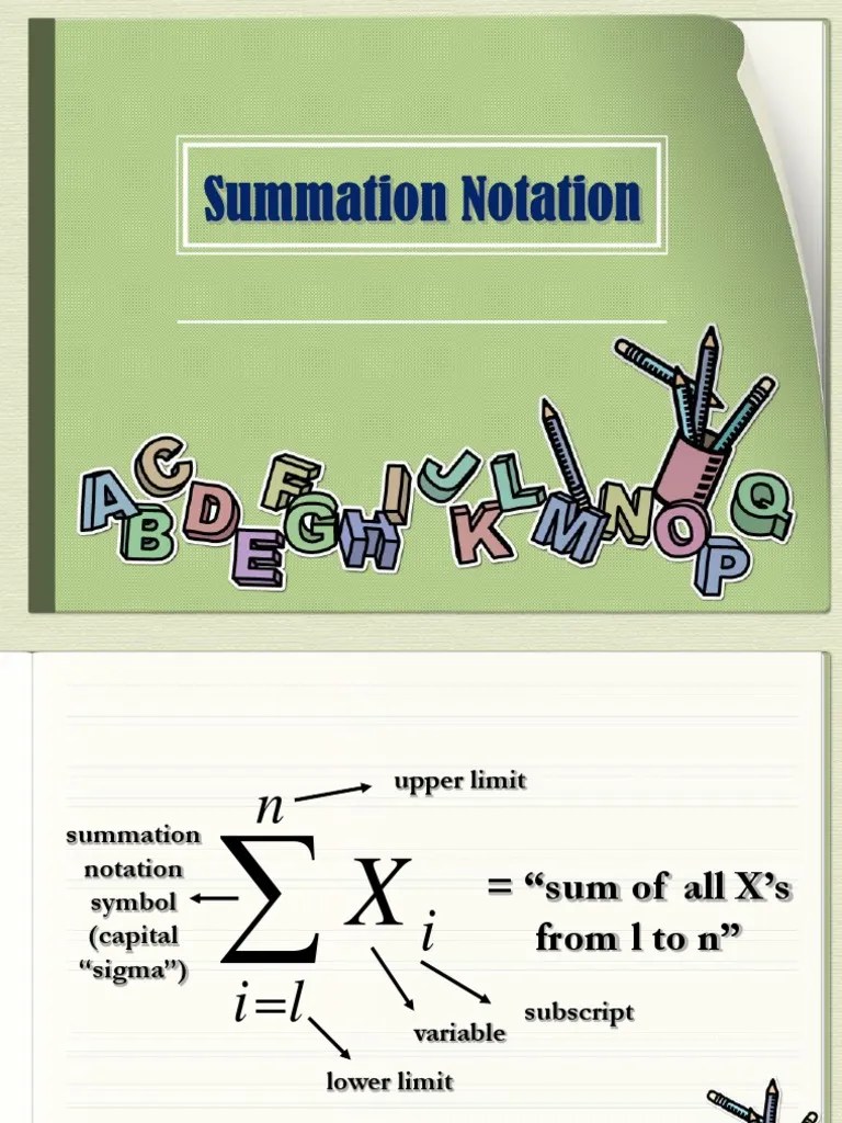 02 Summation Notation | PDF | Summation | Mathematical Concepts