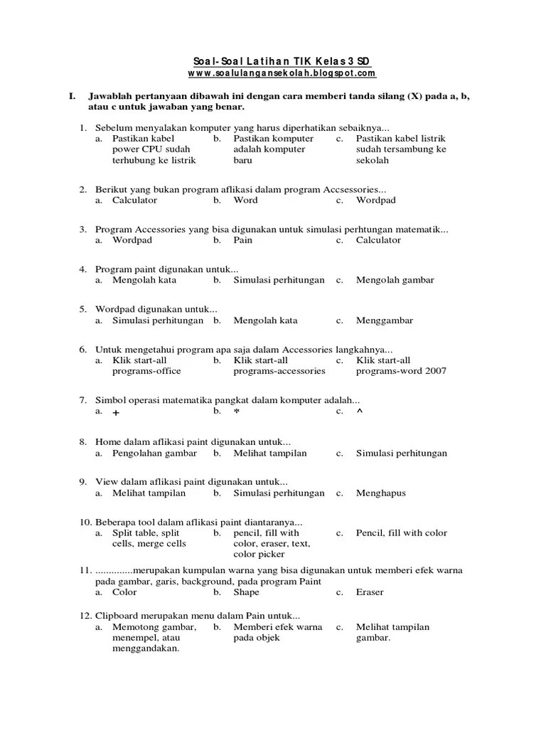 Soal Uastik Kls 2 Sd Semester 1 Jawabanku Id Soal Mi Kelas 1 Semester 2 Guru Ilmu Sosial.