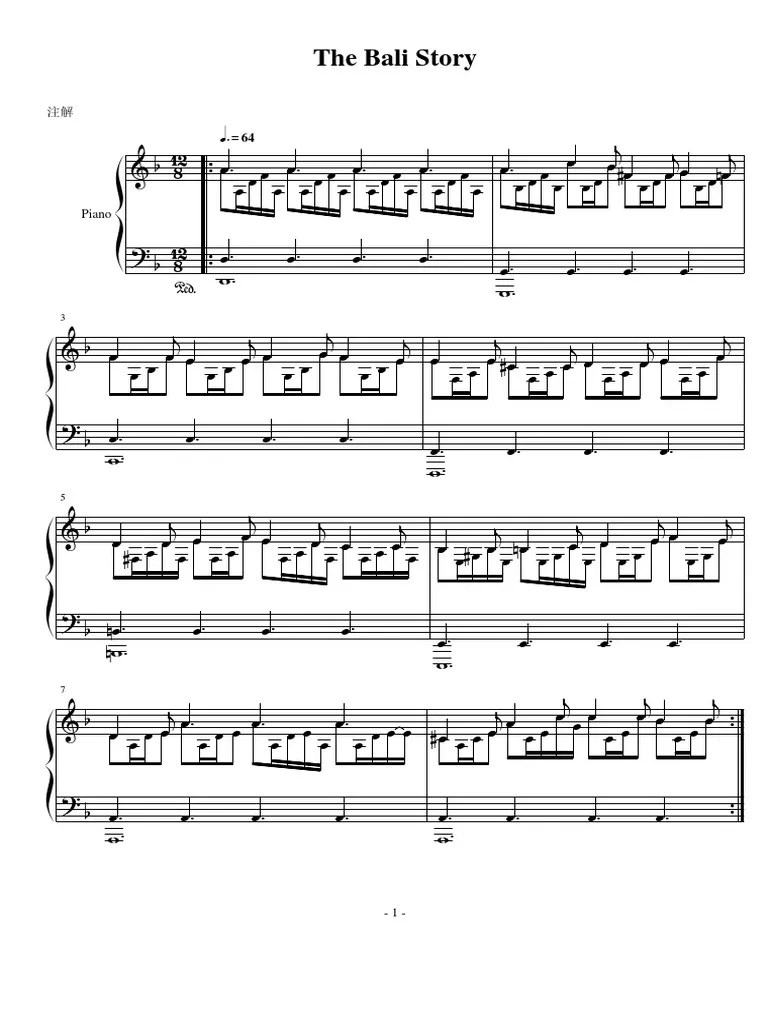 The Bali Story - What Happened In Bali OST | PDF