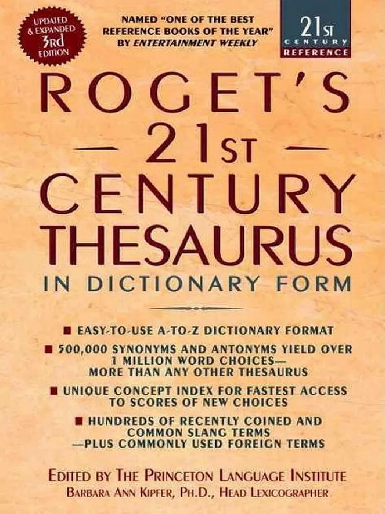 Roget S 21st Century Thesaurus 3rd Edition