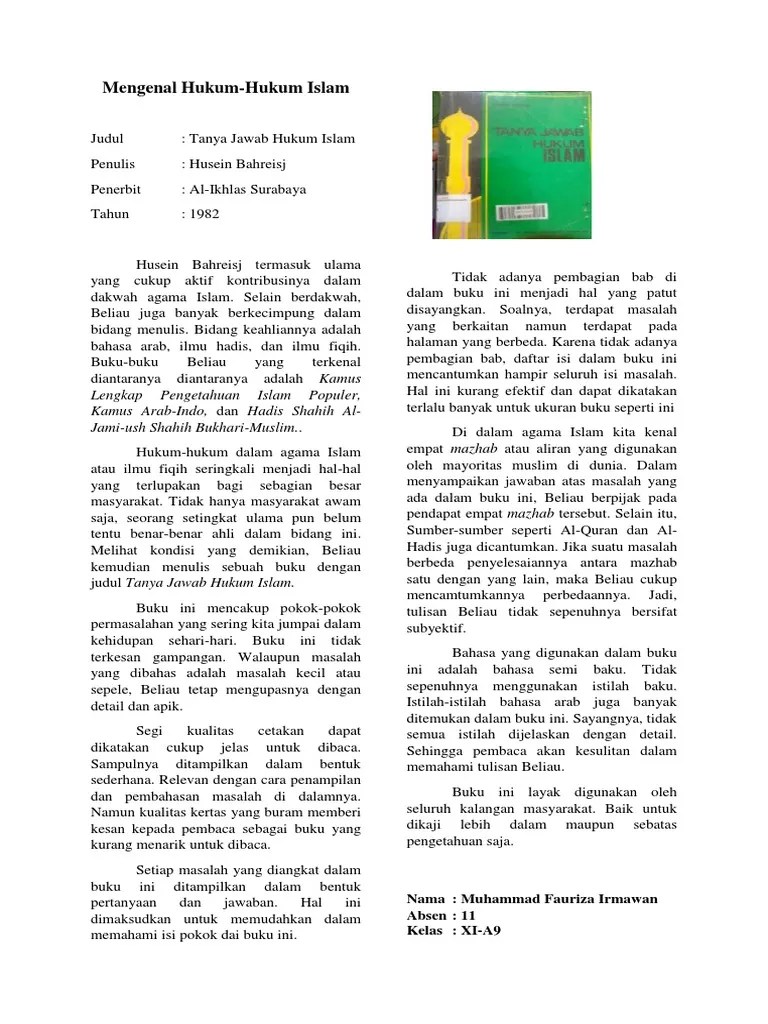Berikut data lengkap tentang contoh laporan membaca buku non fiksi. Resensi Buku Non Fiksi
