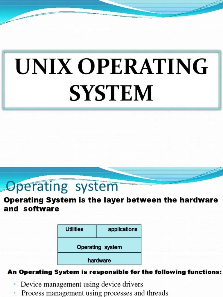 Unix Operating System | PDF | Unix | Operating System