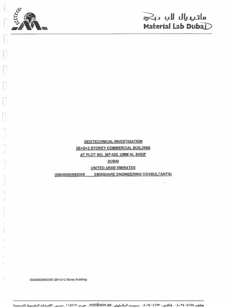 Soil Investigation Report