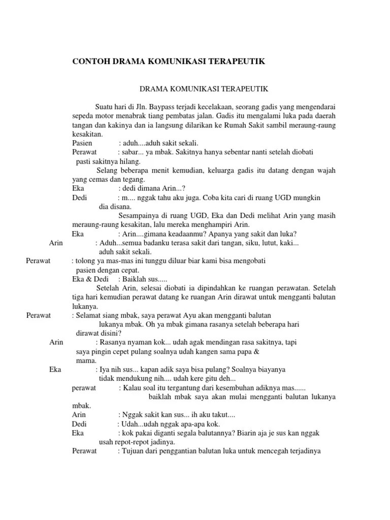 Contoh Drama Komunikasi Terapeutik Cute766
