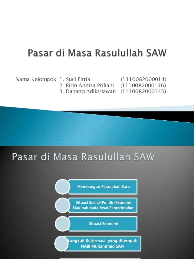 Pasar Di Masa Rasulullah SAW