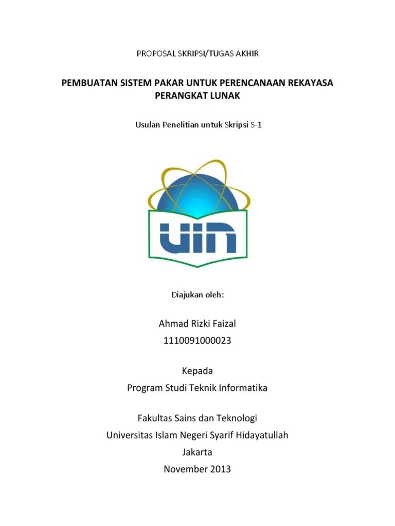 Yuk Pelajari Proposal Skripsi Uin Jakarta [Terlengkap] 