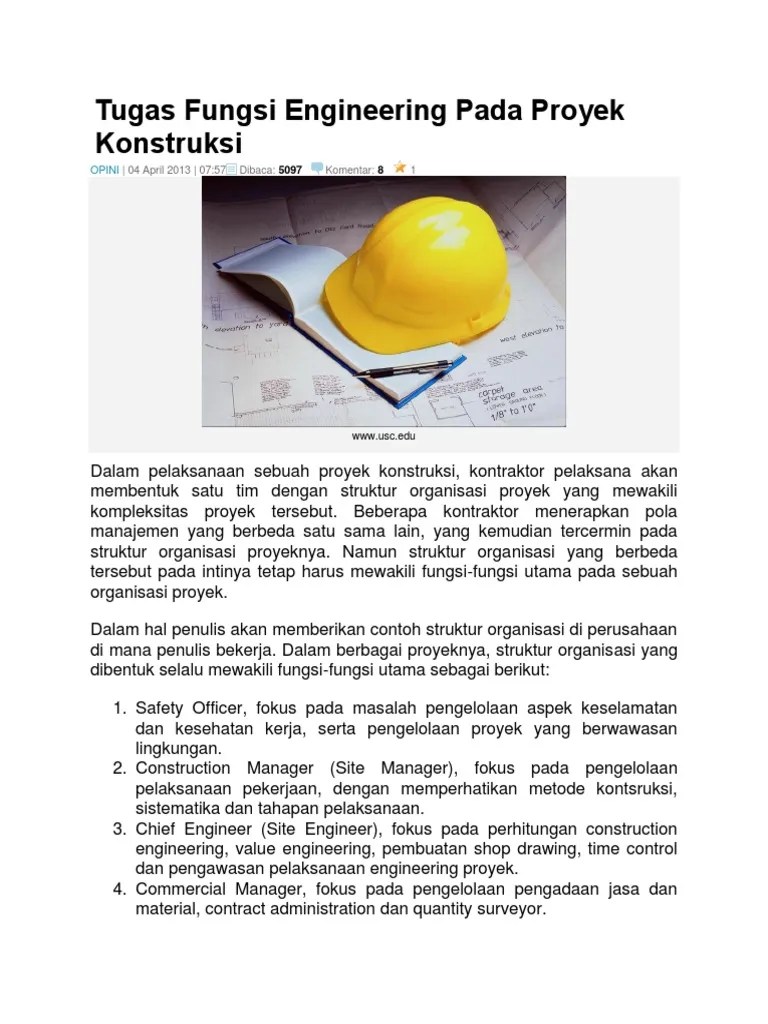 Apa Itu Quantity Surveyor Hai tugas quantity surveyor