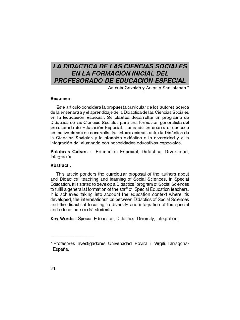 08 La Didáctica De Las Ciencias Sociales En La Formación Inicial Del ...