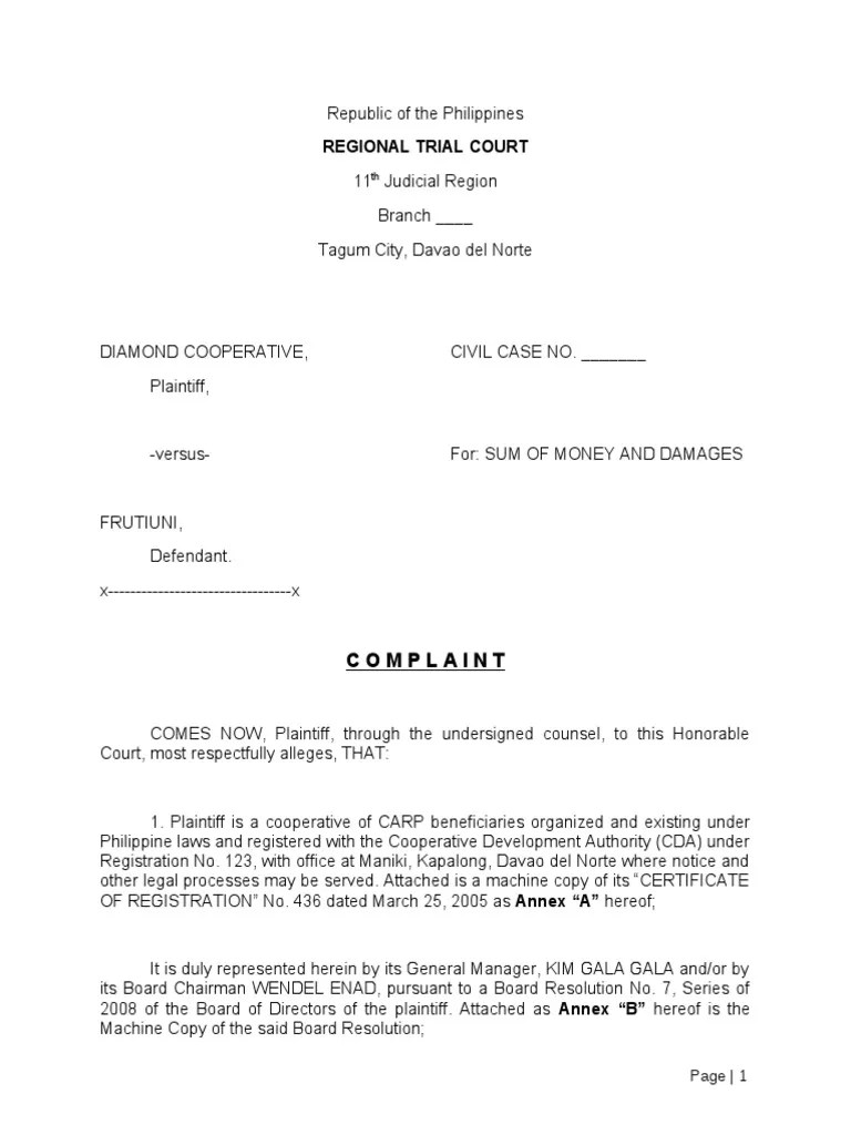 Complaint Trial Technique | PDF | Complaint | Public Law