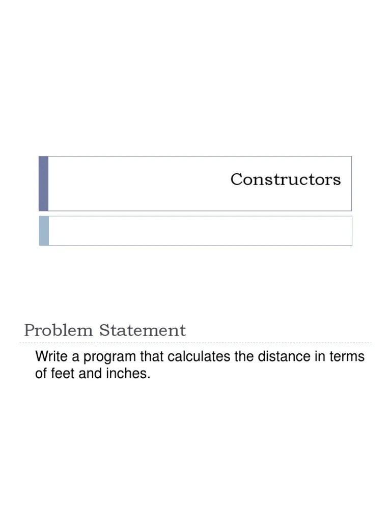 Constructor | PDF | Parameter (Computer Programming) | Constructor ...