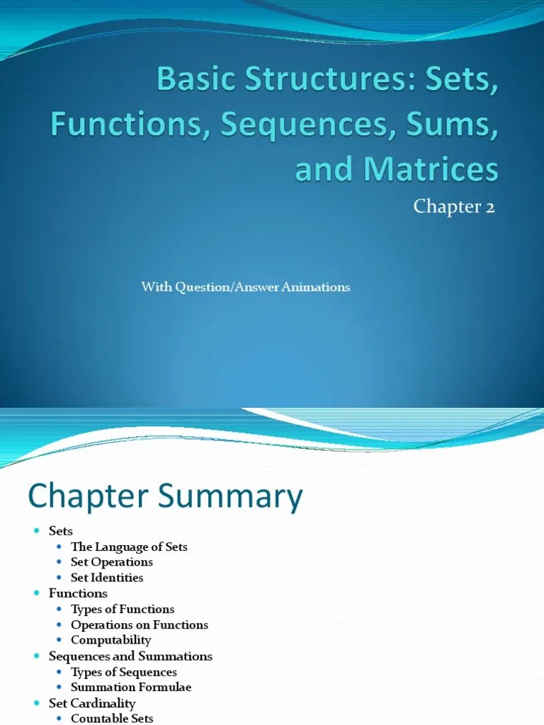 Chapter 2 Of Discrete Mathematics | PDF | Set (Mathematics) | Function ...