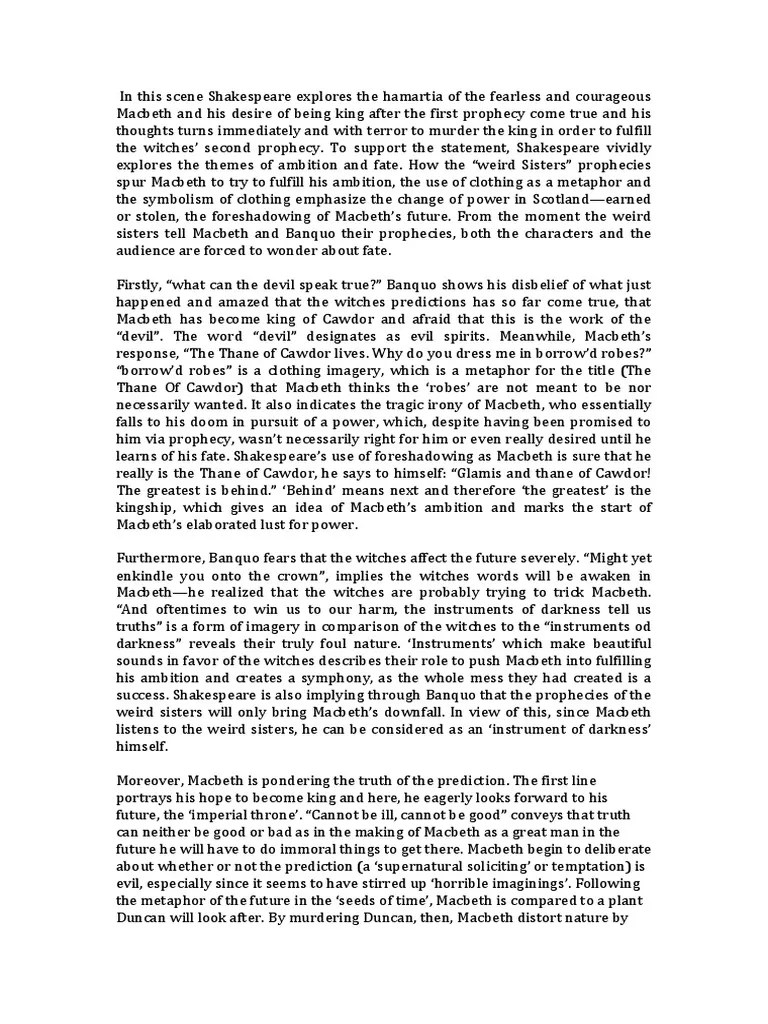 Macbeth Analysis Act 1 Scene 2 | PDF | Macbeth