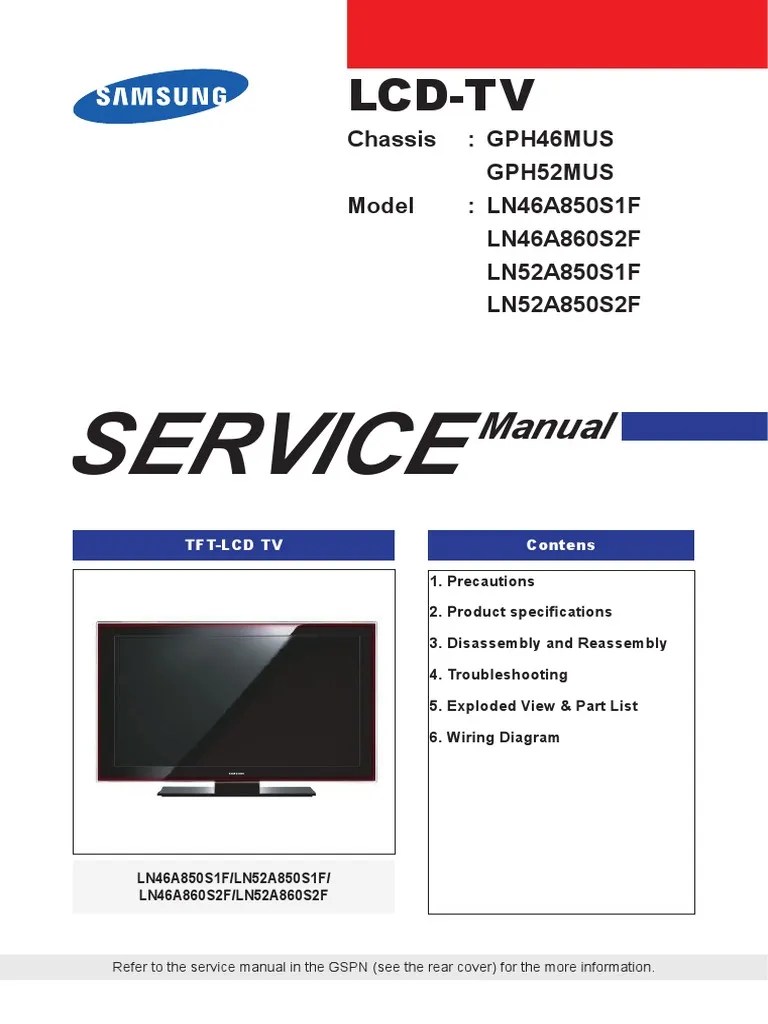 Samsung Lcd Factory Service Manual Electrostatic Discharge