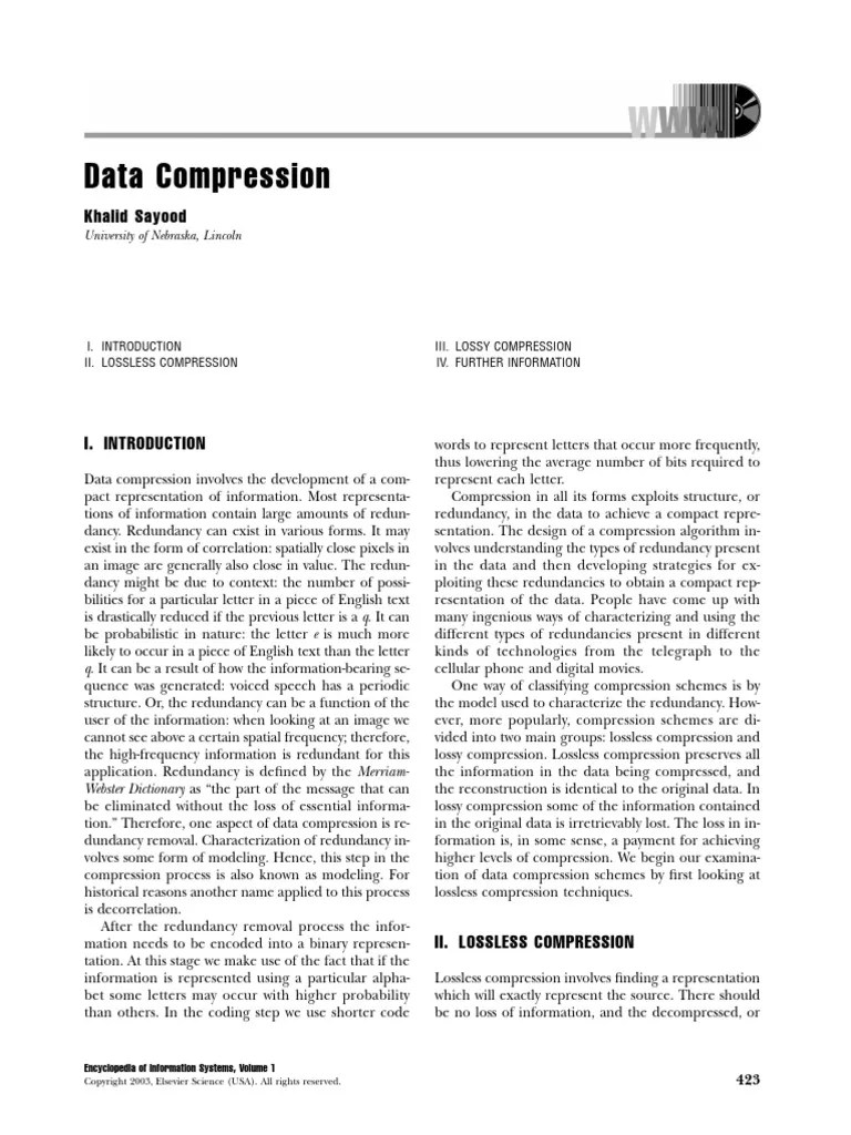 Sayood DataCompression | PDF | Data Compression | Code
