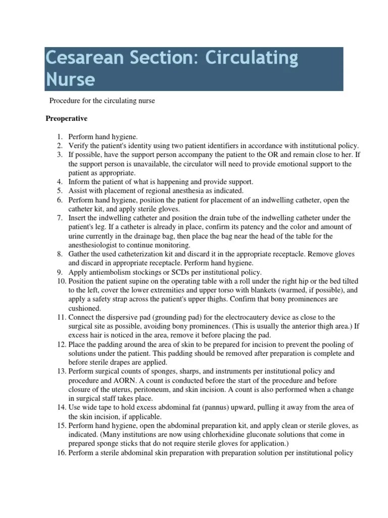 Cesarean Section | PDF | Catheter | Surgery