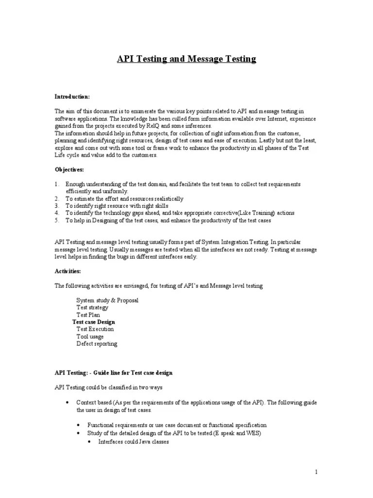 API Testing And Message Testing | PDF | Application Programming Interface | Parameter (Computer ...