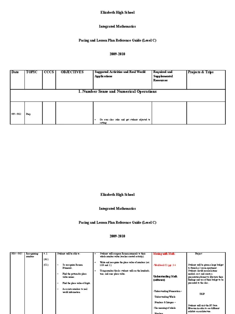 Pacing Guide | PDF | Multiplication | Teaching Mathematics