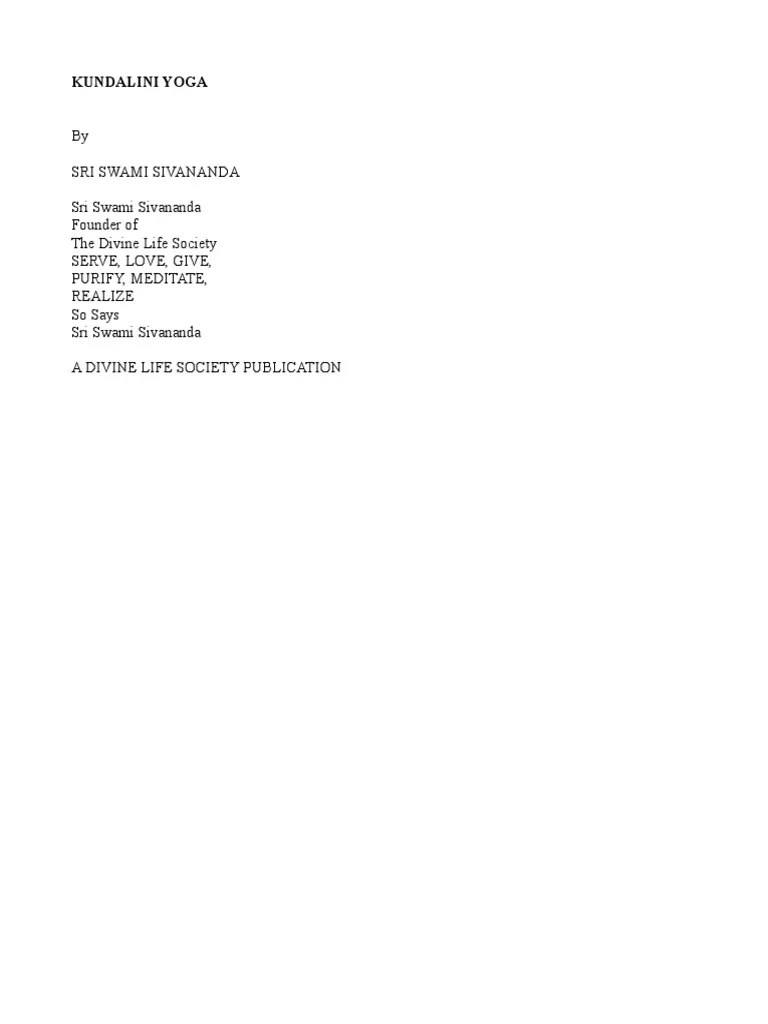 Yoga - Kundalini | PDF | Āstika | Religious Philosophical Concepts