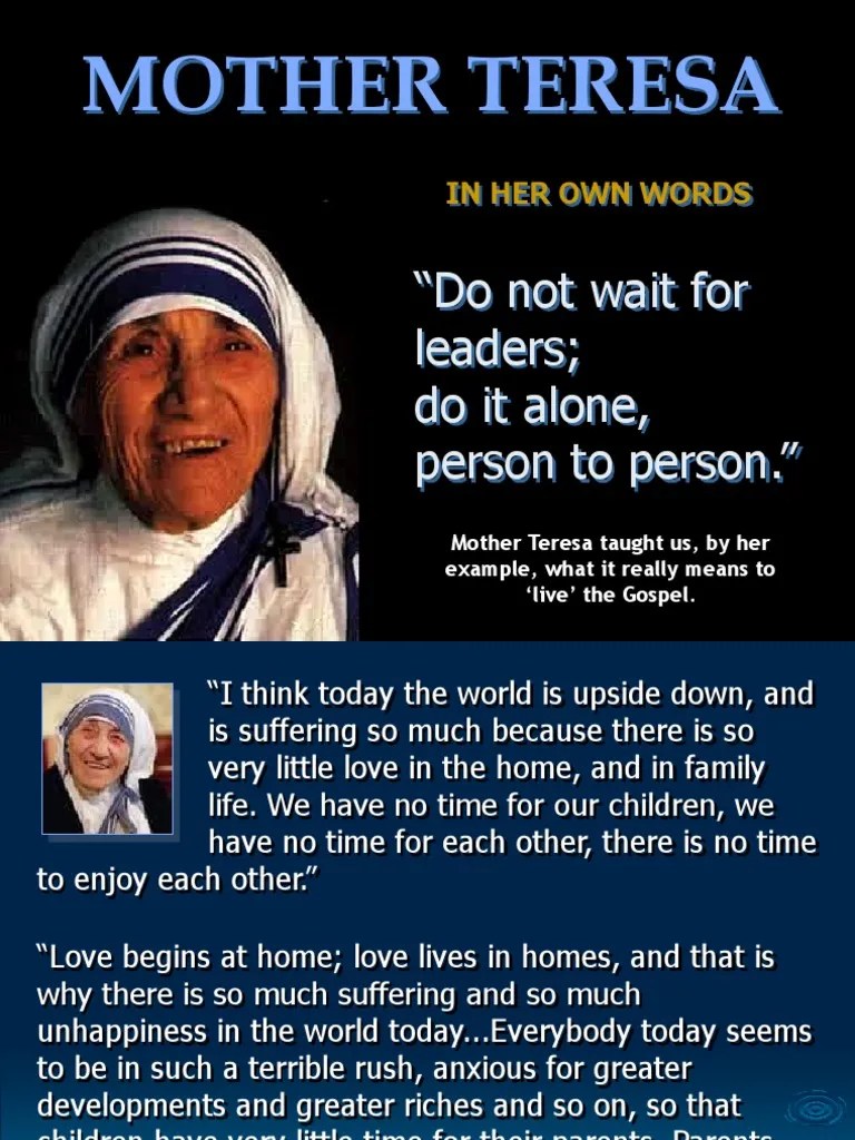 Mother Teresa: 