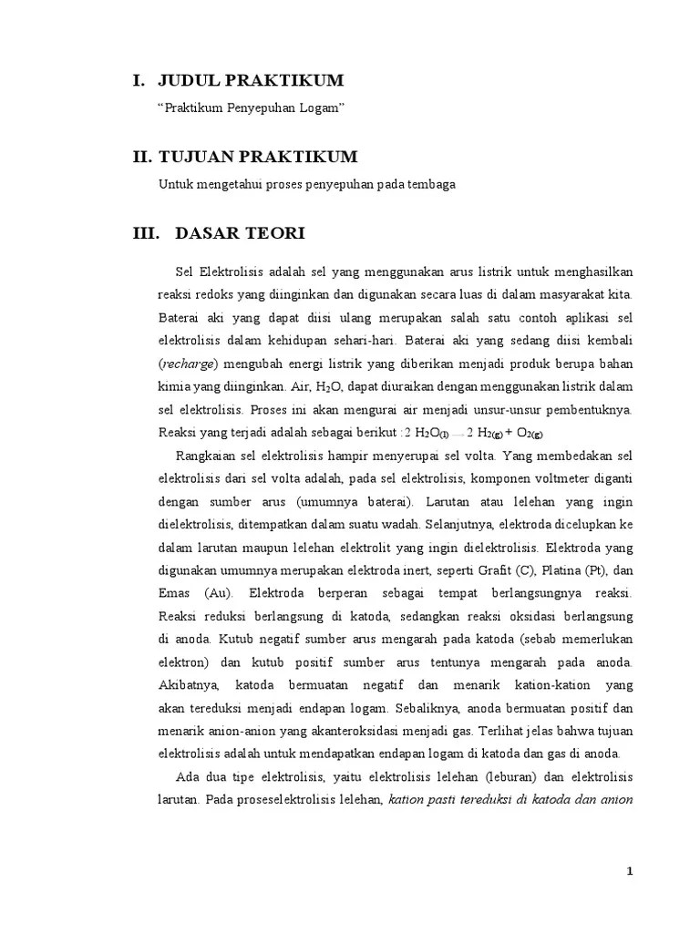Penyepuhan Logam Ipa1 Bella, Hafitz, Reynald, Rindang | PDF