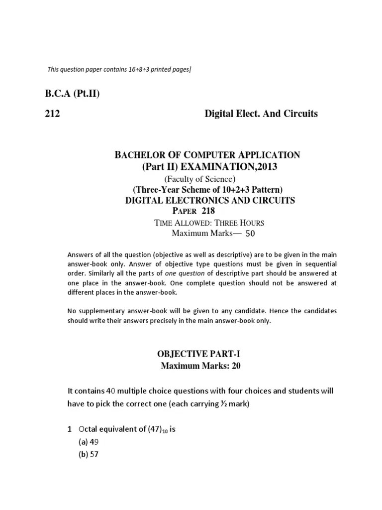 Digital Electronics And Circuits | PDF | Logic Gate | Digital Electronics