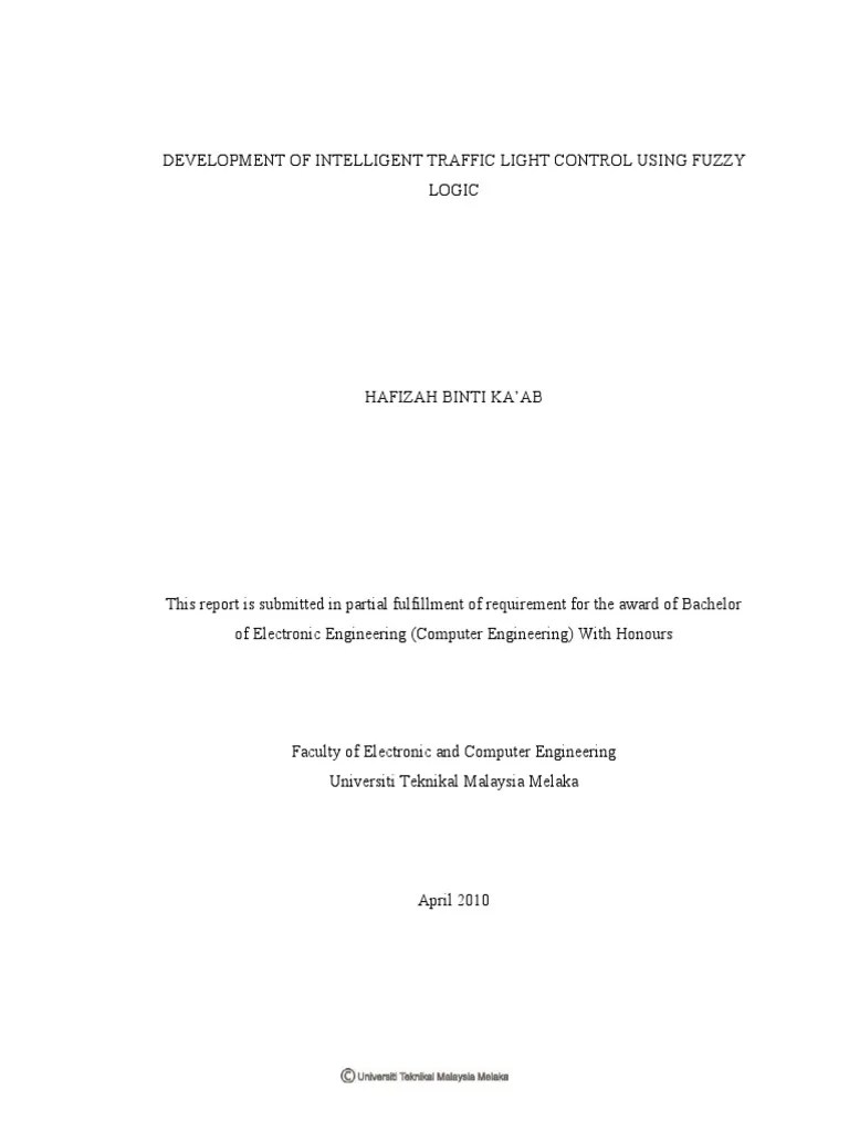 Development Of Intelligent Traffic Light Control Using Fuzzy Logic - 24 ...