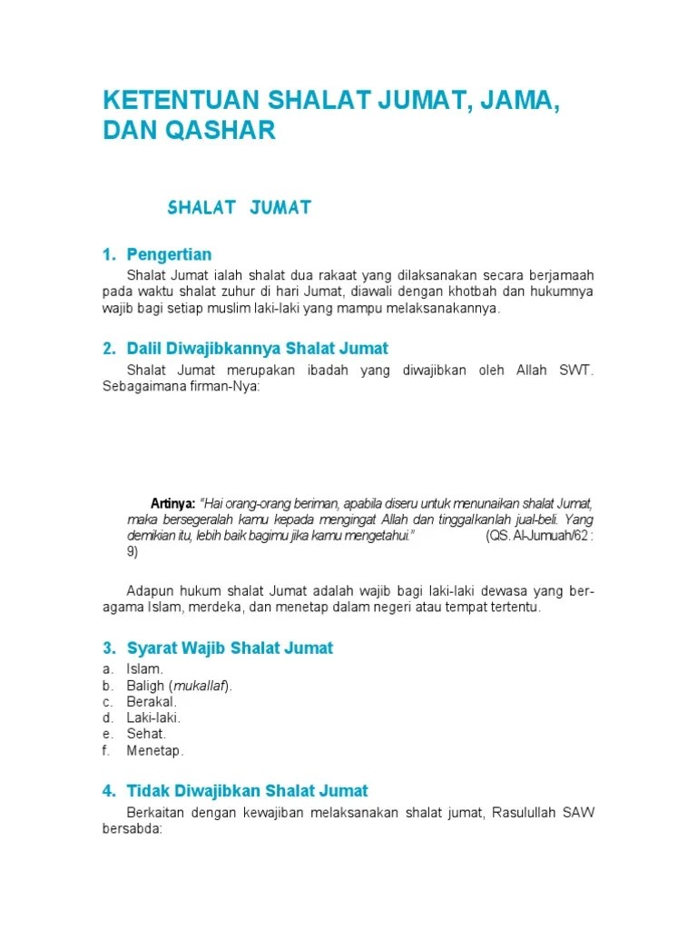 Hadis Shalat Jumat - Gambar Islami