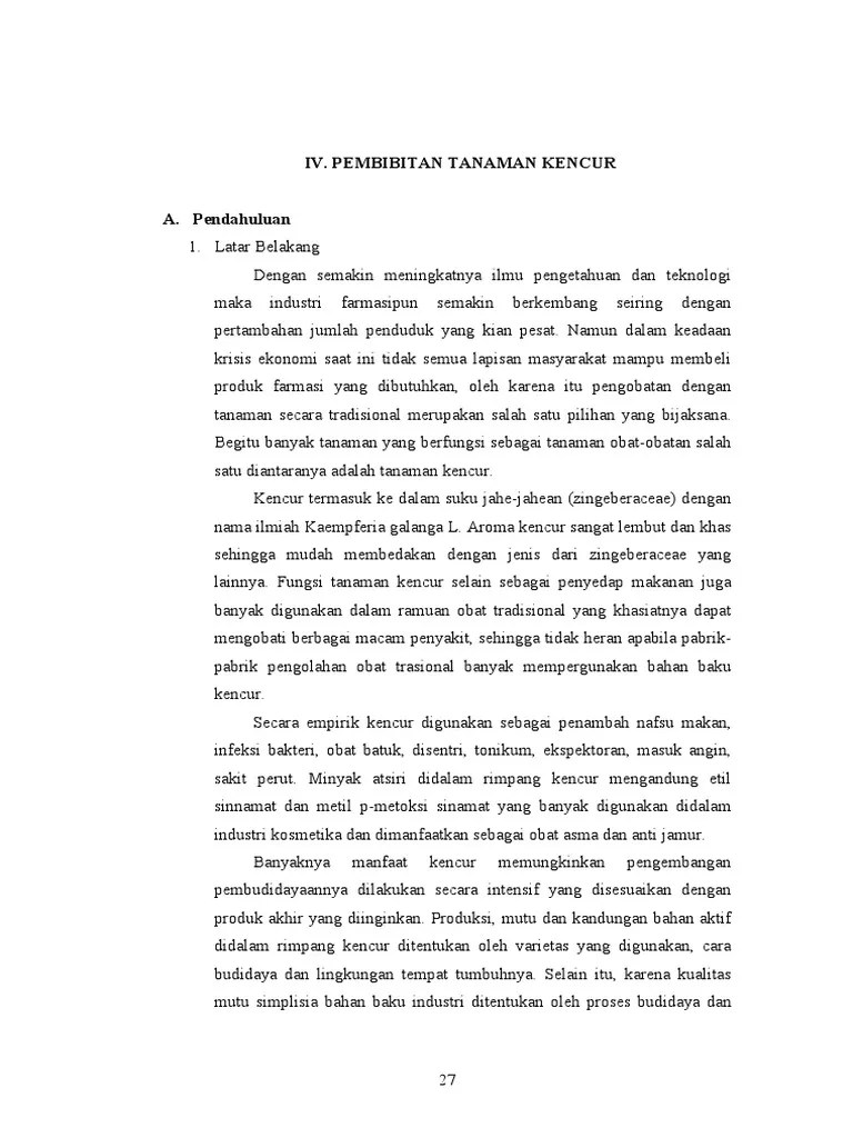Semoga makalah tentang observasi hidroponik tumbuhan jahe dapat bermanfaat bagi kami dan para pembaca. Iv Pembibitan Tanaman Kencur Pdf