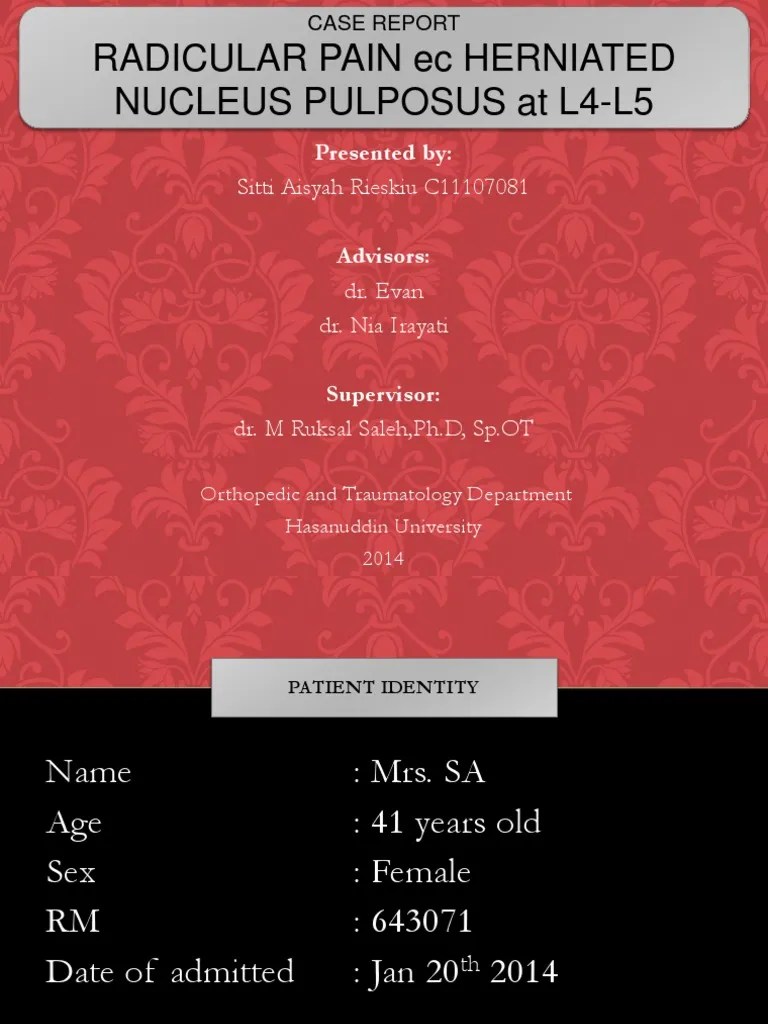 Herniated Nucleus Pulposus | Musculoskeletal System | Medical Specialties