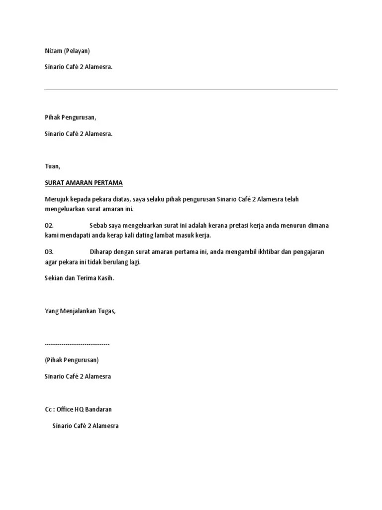 Contoh surat pengalihan pekerjaan penyerahan pekerjaan ini perjanjian perjanjian pengalihan usahanya menyediakan kendaraan rental telah mendapatkan surat contoh surat. Surat Amaran Pdf