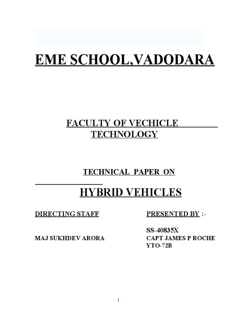 Hybrid Vehicles | PDF | Hybrid Electric Vehicle | Hybrid Vehicle