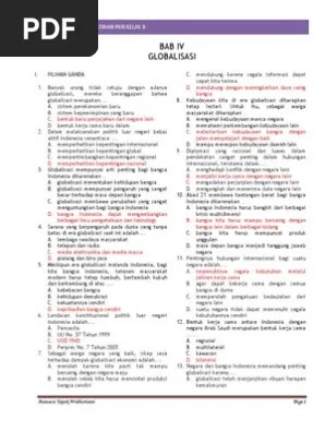 Maybe you would like to learn more about one of these? Soal Dan Jawaban Bab Iv Globalisasi