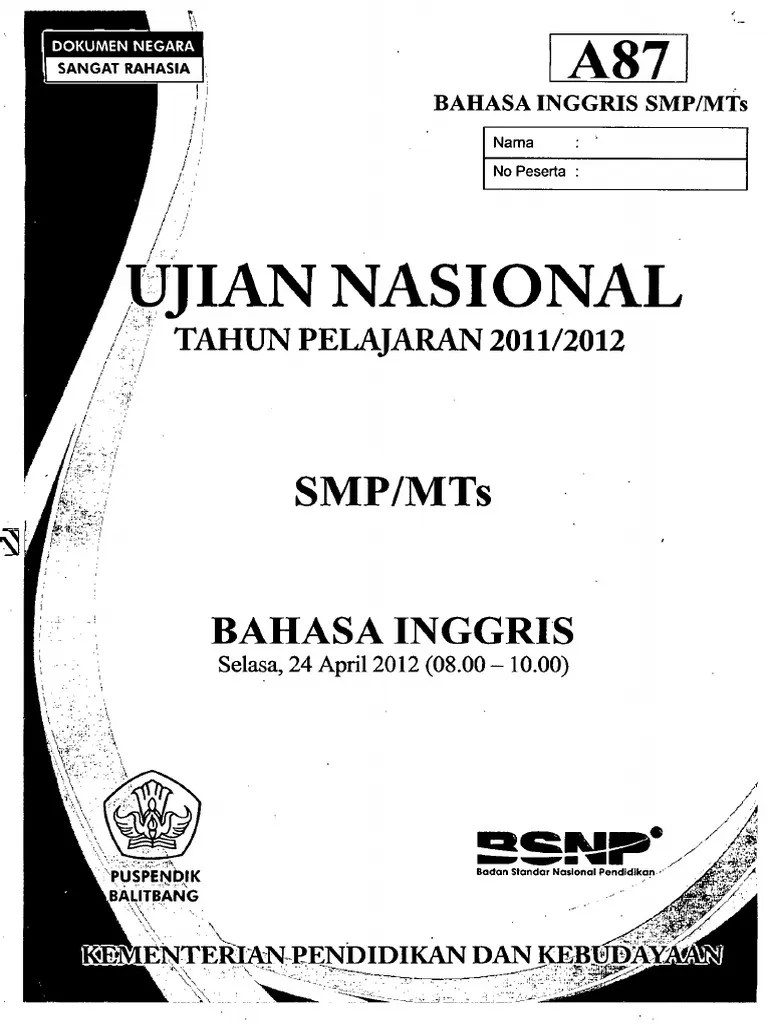Halaman 2 soal latihan un smp bahasa inggris paket b. Soal Ujian Bahasa Inggris Masnurul