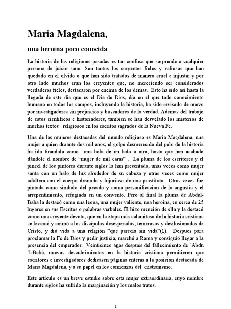 María Magdalena | PDF | María Magdalena | La Resurrección De Jesús
