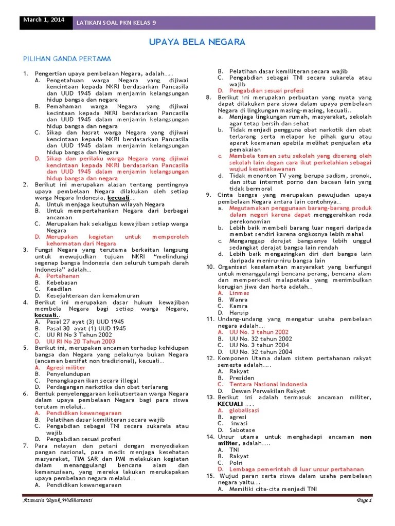 Oleh ppkn diposting pada 29 juli 2021. Contoh Soal Pkn Kelas 9 Semester 1 Kurikulum 2013 Berbagi Contoh Soal