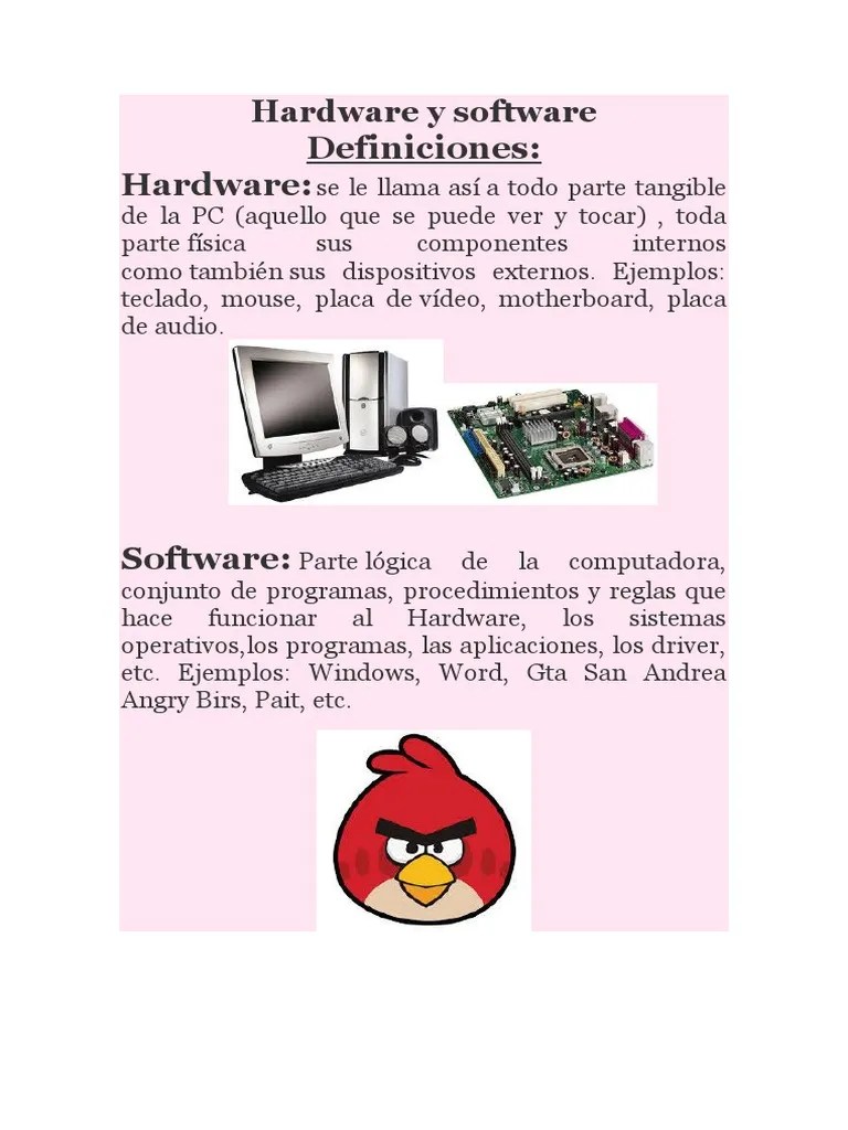 Hardware Y Software | PDF | Periférico | Hardware De La Computadora